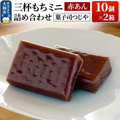 ふるさと納税 大仙市 三杯もちミニ(赤あん) 10個 詰め合わせ×2箱[菓子司つじや]|22_dkb-320201