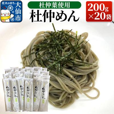 ふるさと納税 大仙市 杜仲葉使用 杜仲めん 200g×20袋|22_bns-032001