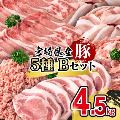 ふるさと納税 西都市 宮崎県産豚肉 満載Bセット4.5kg 小分け スライス とんかつ 小間切れ ミンチ[3097]