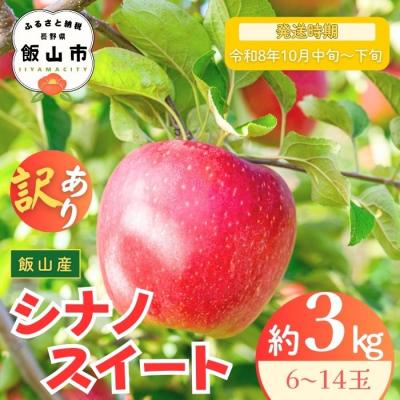 ふるさと納税 飯山市 [先行予約〓2026年10月中旬より順次発送]訳あり シナノスイート[約3kg(6〜14玉)]
