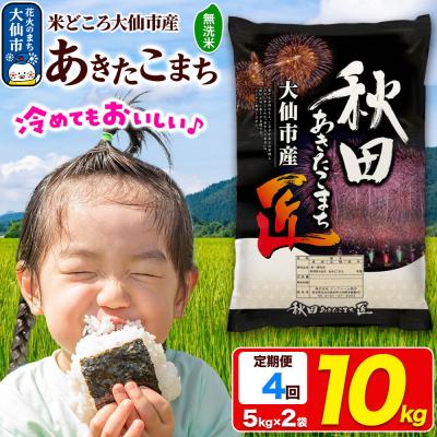 ふるさと納税 大仙市 《4ヶ月》米【無洗米】 あきたこまち 10kg令和7