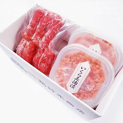 ふるさと納税 根室市 いくら醤油漬(鮭卵)70g×2P、辛子明太子300g A-11151の画像