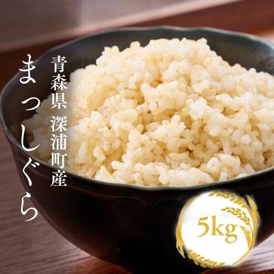 ふるさと納税 深浦町 青森ブランド米 まっしぐら 玄米 1袋 5kg