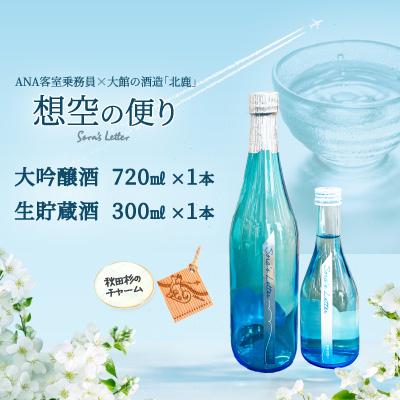 ふるさと納税 大館市 北鹿<想空の便り>大吟醸酒720mlと生貯蔵酒300mlのセット