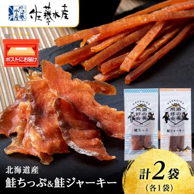 ふるさと納税 千歳市 鮭チップ25g 鮭ジャーキー30g 各1袋 おつまみ おやつ 北海道 [佐藤水産]