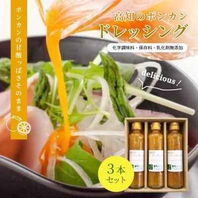 ふるさと納税 四万十市 甘みと酸味のバランスが絶妙な高知のポンカンドレッシング3本セット