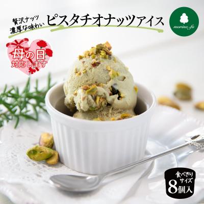 ふるさと納税 西都市 [母の日ギフト]『morino-fu』ピスタチオナッツアイス8個入りカップアイス[2092]
