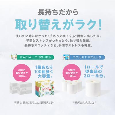 ふるさと納税 八代市 ティッシュ 250組 16箱+ トイレットペーパー シングル 16ロールスコッティ_186-6551 |  | 02