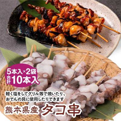ふるさと納税 八代市 熊本県八代市産 タコ串 合計10本入り 5本入×2袋_018-4622-B