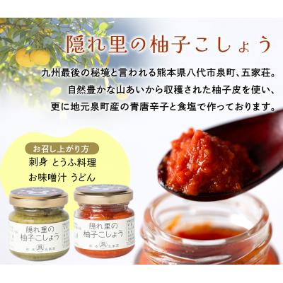 ふるさと納税 八代市 いずみ調味料セット(柚子こしょう 青唐辛子にんにく ゆずポン酢など)_063-5081-A |  | 01
