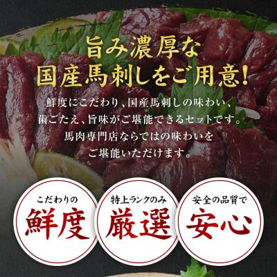 ふるさと納税 八代市  国産 赤身馬刺し400g(80g×5P) ブロック 菅乃屋_147-6222 |  | 01