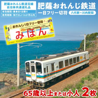 ふるさと納税 八代市 <肥薩おれんじ鉄道> おれんじ一日フリー切符[65歳以上または小人2枚]