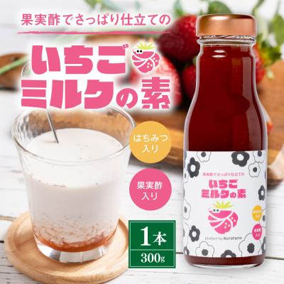 ふるさと納税 八代市 果実酢でさっぱり仕立ての「いちごミルクの素」 いちごミルク