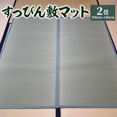 ふるさと納税 八代市 [緑]八代市 い草 すっぴん敷マット 2畳 190cm×180cm 熊本県産_134-4566-1