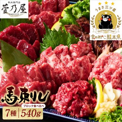 ふるさと納税 八代市 馬刺し部位堪能 7種食べ比べセット