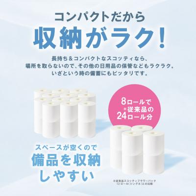 ふるさと納税 八代市 トイレットペーパー 24ロール シングル スコッティ 3倍巻_186-6431-A |  | 03