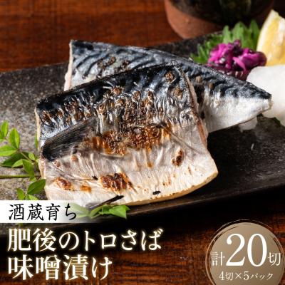 ふるさと納税 八代市 酒蔵育ち 肥後のトロさば 味噌漬け 4切入×5パック 合計20切_257-6075-A