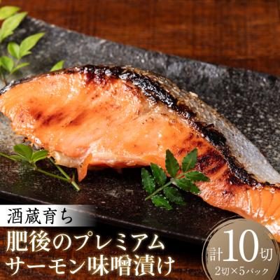 ふるさと納税 八代市 酒蔵育ち 肥後のプレミアムサーモン 味噌漬け 2切入×5パック 合計10切