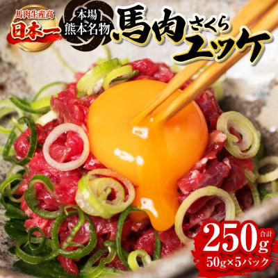 ふるさと納税 八代市 馬肉さくらユッケ 合計250g 約50g×5パック