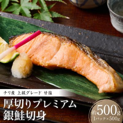 ふるさと納税 八代市 厚切り プレミアムグレード 銀鮭 切身 (甘塩) 500g_257-6525-A