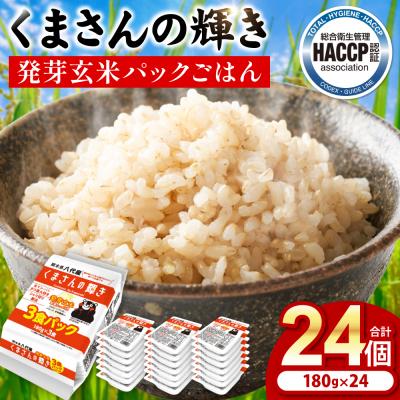 ふるさと納税 八代市 くまさんの輝き 発芽玄米 パックごはん 180g×24個入り 米