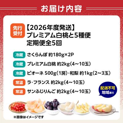 ふるさと納税 大江町 《先行受付》プレミアム白桃と5種便【定期便全5回】 060-T12 |  | 02