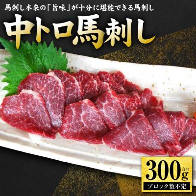 ふるさと納税 八代市 中トロ馬刺し300g 馬さし お肉 馬肉 刺身 刺し身 馬刺し 馬刺しブロック
