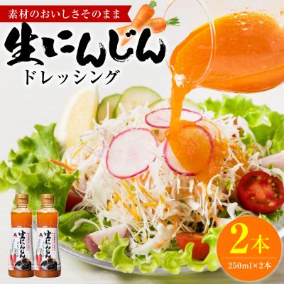 ふるさと納税 八代市 生にんじんドレッシング(250ml×2本) ドレッシング 黒酢