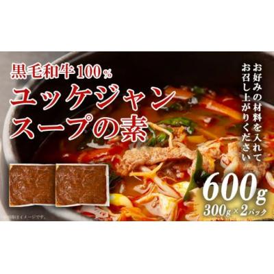 ふるさと納税 小山町 黒毛和牛100% 焼肉屋のユッケジャンスープの素 300g (約4人前)× 2パック