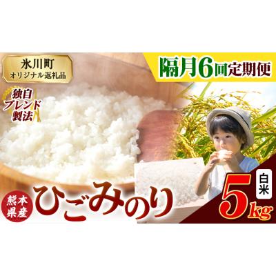 ふるさと納税 氷川町 [隔月6回定期便]ひごみのり 白米 熊本県産 ブレンド米 5kg[お申込み翌月から出荷]