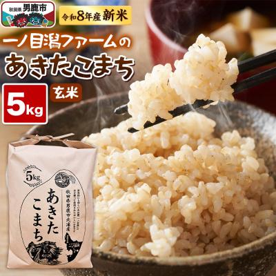 ふるさと納税 男鹿市 (新米先行受付) あきたこまち(玄米)5kg 一ノ目潟 ファーム|23_imf-010501s