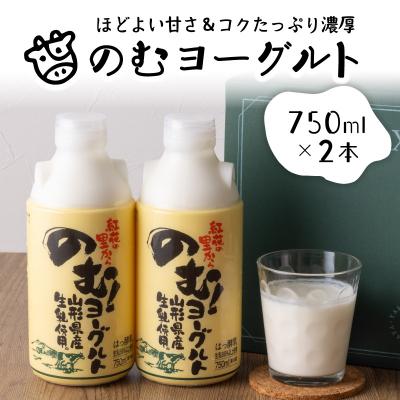 ふるさと納税 河北町 奥羽のむヨーグルト750mlの2本セット