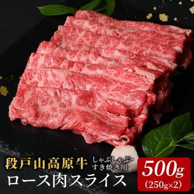ふるさと納税 設楽町 国産牛 段戸山高原牛 ロース肉スライス すき焼き・しゃぶ 500g (250g×2) 牛肉 ロース