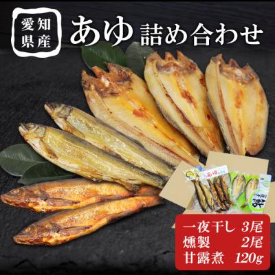 ふるさと納税 設楽町 あゆ詰め合わせセット 甘露煮 燻製 一夜干し 計3袋 鮎 おかず ご飯のおとも