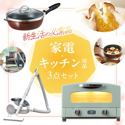 ふるさと納税 加西市 アラジン トースター 2枚焼き 緑 &amp; フライパン &amp; 掃除機 セット[No5698-2709]