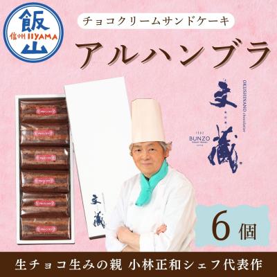 ふるさと納税 飯山市 [生チョコの生みの親小林正和による手作り] アルハンブラ 6個セット