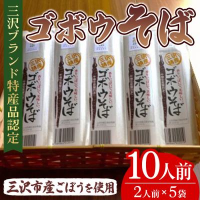 ふるさと納税 _三沢市 ゴボウそば(2人前×5袋セット)