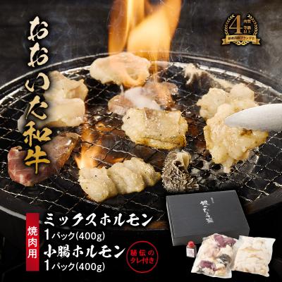 ふるさと納税 国東市 [秘伝のタレ付]おおいた和牛 ミックス・小腸ホルモン 各400g_2679R
