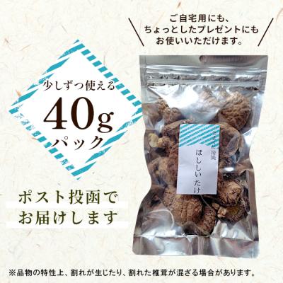 ふるさと納税 設楽町 栽培期間中農薬不使用 原木栽培 とよくに清流 ほししいたけ 40g 椎茸 |  | 03