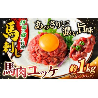 ふるさと納税 伊那市 馬肉ユッケ 約1000g 冷凍 小分け 馬刺し 伊那 信州[017-27]