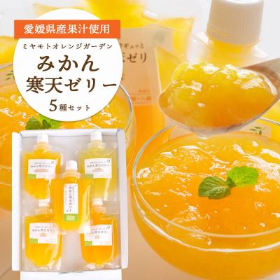 ふるさと納税 西予市 [先行受付]<5種の味わい食べ比べ寒天ゼリー>愛媛 ミヤモトオレンジガーデン
