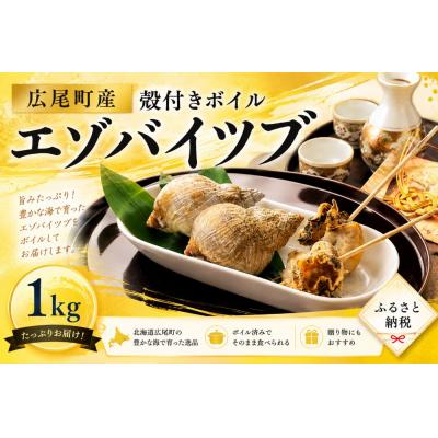 ふるさと納税 広尾町 北海道産 殻付き冷凍ボイルエゾバイツブ 1kg[エゾバイ 磯つぶ イソツブ つぶ貝](0122)