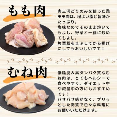ふるさと納税 設楽町 田口塩鶏 国産 若鶏味付け肉 2種セット 1kg(もも250g×2・むね250g×2) 奥三河どり |  | 02