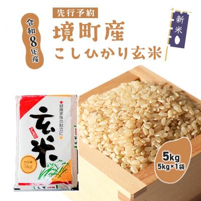 ふるさと納税 境町 米 玄米 コシヒカリ 5kg 令和8年産 国産 お米 茨城県 境町産 こしひかり