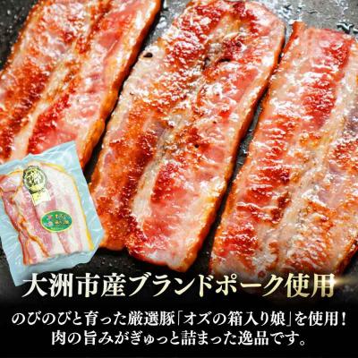 ふるさと納税 大洲市 大洲産ブランド名豚肉『オズの箱入り娘』 厚切りベイコン剥き身仕かける 計6ケ[AGAZ009]