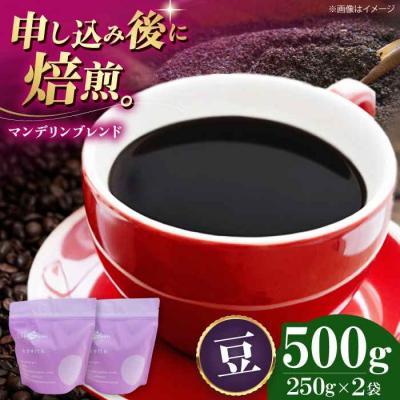 ふるさと納税 大洲市 コーヒー豆 マンデリンブレンド 500g (250g×2袋)[AGCU011-1]