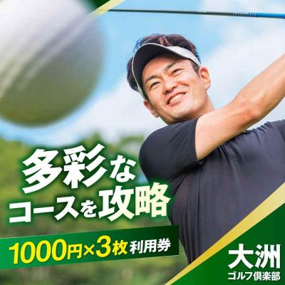 ふるさと納税 大洲市 大洲ゴルフ倶楽部 ゴルフプレー利用補助券 1000円券×3枚 [AGDI001]