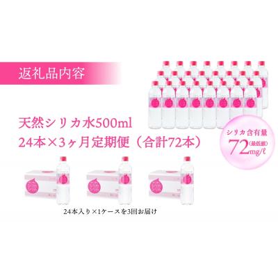 ふるさと納税 玖珠町 【定期便】 シリカシリカ (500ml × 24本) 3ヶ月