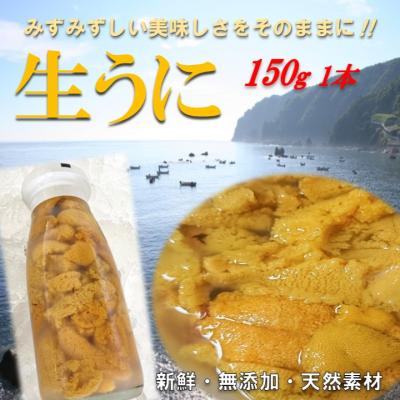 ふるさと納税 普代村 [先行受付] [6月中旬頃〜発送予定] 三陸 普代産 生うに 150g 1本 牛乳瓶入り