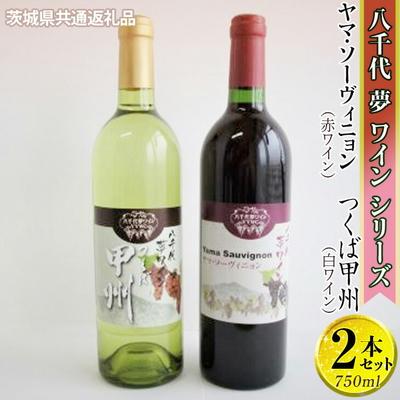 ふるさと納税 古河市 八千代夢ワイン ヤマ・ソーヴィニョン(赤)・つくば甲州(白)[茨城県共通返礼品・八千代町]_CY08